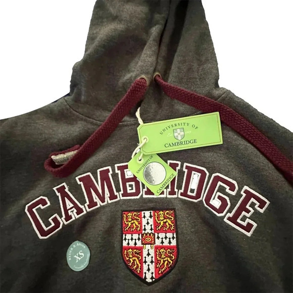 Cambridge University Official UK Hoodie Sweatshirt Size XS Womans Gray … - Picture 3 of 11